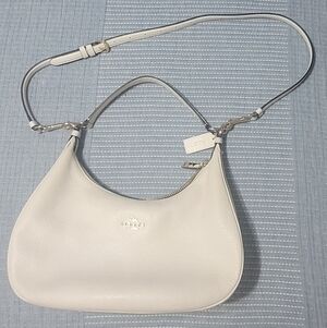Coach Cream Pebbled Leather Harley Hobo Shoulder Bag